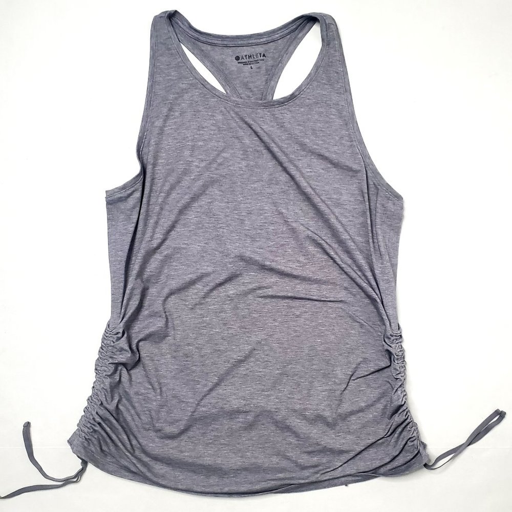Athleta Gray Racerback Yoga Tank Large